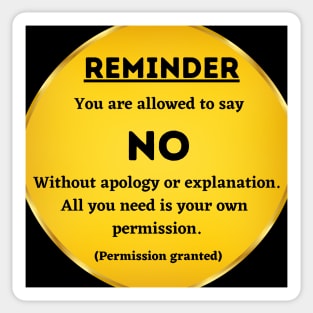 Reminder Sticker